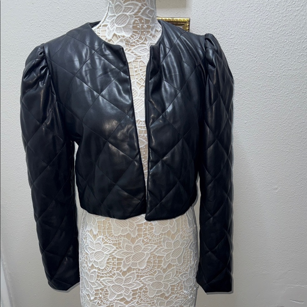 Dear John Black Quilted Leather Jacket